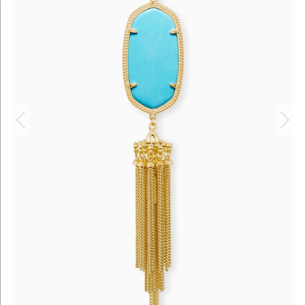 Kendra Scott Rayne Turquoise/Gold Necklace